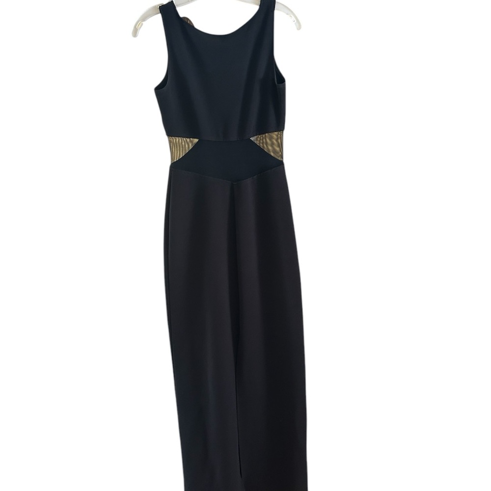 All that Jazz Black and Gold Sheath Cocktail Dress